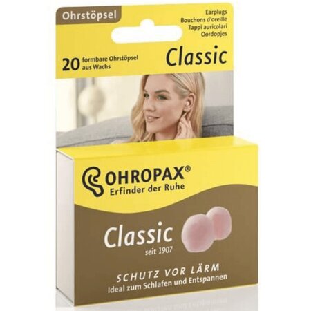 Ohropax classic : lot 10 paires bouchon d'oreille en cire