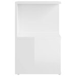 Vidaxl table de chevet blanc brillant 35x35x55 cm aggloméré