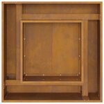 Foyer vidaXL Carré 80x80x40 cm en acier weathering