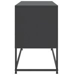 vidaXL Meuble TV noir 100 5x39x60 5 cm acier