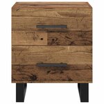 vidaXL Cabinet de chevet avec tiroir Bois ancien 40 x 35 x 47.5 cm