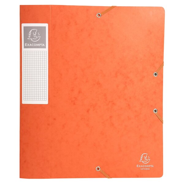 Boite De Classement Cartobox Dos 60mm Carte Lustrée - A4 - Orange - X 10 - Exacompta