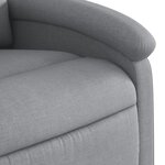 vidaXL Fauteuil inclinable Gris clair Tissu