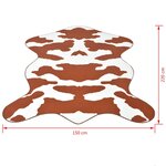 Vidaxl tapis profilé 150 x 220 cm marron impression de vache