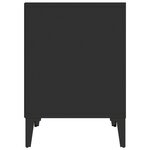 vidaXL Table de chevet Noir 40x35x50 cm