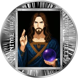 Monnaie SALVATOR MUNDI Ai-nime Art Masterpieces Argent 500 Francs Cameroon 2025 (PRÉCOMMANDE)