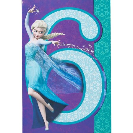 Carte anniversaire 6 ans la reine des neiges - draeger paris