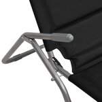 vidaXL Chaises longues pliables lot de 2 noir textilène et acier