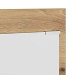 vidaXL Porte-manteau mural avec miroir chêne artisanal 90 x 10 x 50 cm