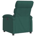 vidaXL Fauteuil inclinable vert foncé tissu