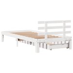 vidaXL Cadre de lit avec tiroirs sans matelas blanc 90x190 cm