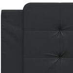 vidaXL Coussin de tête de lit noir 100 cm similicuir