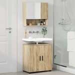 vidaXL Ensemble de mobilier de salle de bain 2 Pièces Chêne sonoma
