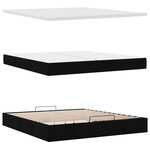 VidaXL Cadre de lit ottoman avec matelas noir 200x200 cm tissu