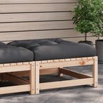 vidaXL Repose-pied de jardin avec coussin bois de pin massif