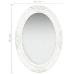 vidaXL Miroir mural style baroque 50x70 cm Blanc