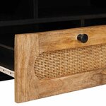 vidaXL Meuble TV Marron 100 x 33 x 46 cm Bois de mangue massif