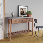 vidaXL Table console 110x35x80 cm Bois de sapin massif