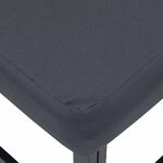 vidaXL Ensemble de canapé de jardin avec coussin 5 Pièces Noir Aluminium