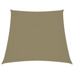 vidaXL Voile de parasol Tissu Oxford trapèze 3/5x4 m Beige