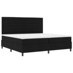 vidaXL Lit à ressorts avec matelas Noir 200 x 200 cm tissu