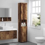 vidaXL Cabinet de salle de bain TULUM Bois ancien 37 x 31.5 x 203 cm