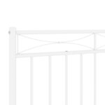 vidaXL Tête de lit métal blanc 90 cm