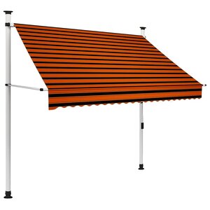 vidaXL Auvent manuel rétractable 200 cm Orange et marron