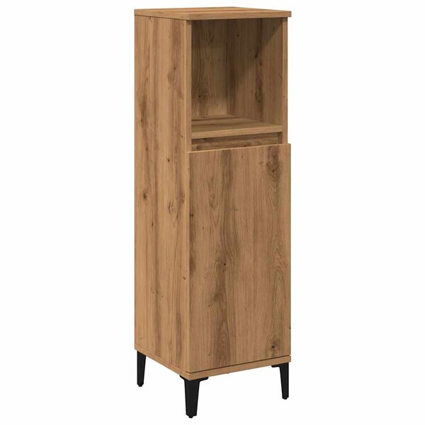 vidaXL Armoire de salle de bain chêne artisanal 30x30x100 cm