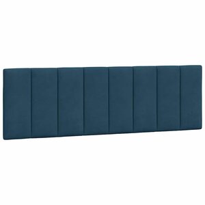 vidaXL Coussin de tête de lit Hanko bleu 160 cm velours