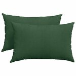 vidaXL Coussins de canapé 2 Pièces Vert foncé 60 x 40 cm