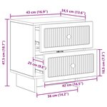 vidaXL Cabinet de chevet avec tiroir Gris béton 43 x 34 5 x 47 5 cm