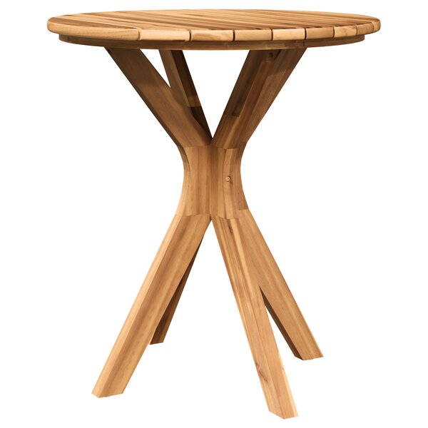 vidaXL Table de Bistrot de Jardin Ø70x75 cm en Bois Massif de Teck