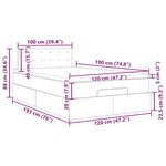 vidaXL Lit ottoman avec matelas et LED noir 120x190 cm tissu