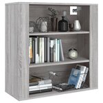 vidaXL Armoire murale Sonoma gris 80x33x80 cm Bois d'ingénierie