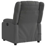 vidaXL Fauteuil inclinable de massage gris foncé tissu