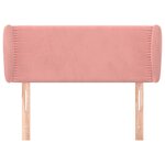 vidaXL Tête de lit avec oreilles Rose 103x23x78/88 cm Velours