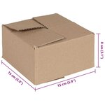 vidaXL Boîte Pliable avec stockage 50 Pièces Marron 15 x 15 x 8 cm Carton