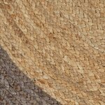 vidaXL Tapis fait à la main Jute avec bord gris 150 cm