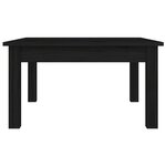 vidaXL Table basse Noir 55x55x30 cm Bois massif de pin