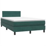 vidaXL Sommier à lattes de lit et matelas vert foncé 120x210cm velours
