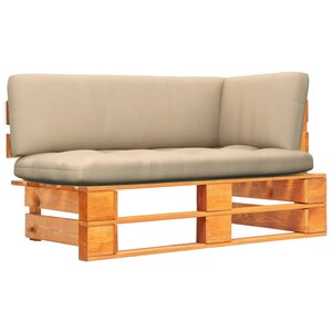 vidaXL Canapé d'angle palette de jardin marron miel bois pin imprégné