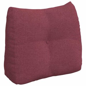 vidaXL Coussin de Dos Bordeaux 60 x 24 x 50 cm tissu