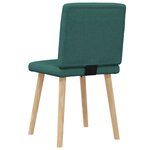 vidaXL Chaises à manger lot de 2 vert foncé tissu