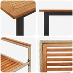 vidaXL Ensemble de salle à manger pour jardin 7 Pièces Beige