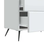 vidaXL Cabinet de chevet Blanc 62 x 34 5 x 47 5 cm Bois d'ingénierie