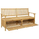 vidaXL Banc de rangement 2 -Seater 148 x 63 x 84 cm Acacia massif