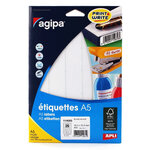 Etiquettes blanches 16 feuilles A5 38 5x26 5 mm 400 pièces