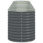 vidaXL Lit surélevé de jardin 400x80x81 cm Acier galvanisé Gris