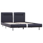 Vidaxl cadre de lit avec led noir similicuir 120 x 200 cm